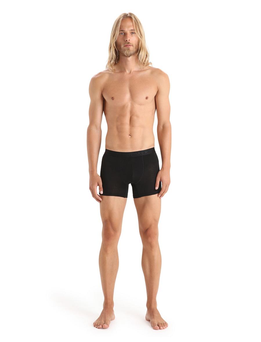 Sous Vêtement Icebreaker Cool-Lite™ Merino Anatomica Boxers Homme Noir | FR 1321XYUF